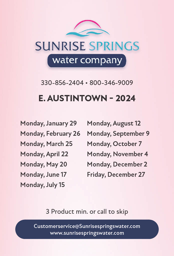 East Austintown 2024 Sunrise Springs Water Company   E Austintown 2024 